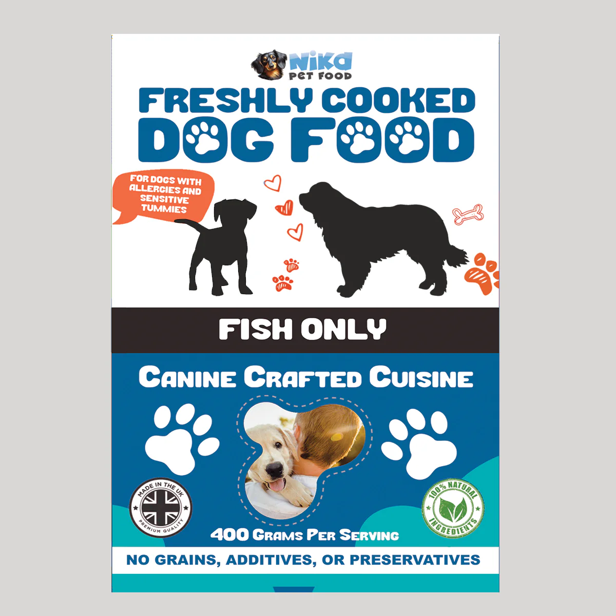 Nika fish topper fresh dog food hero image