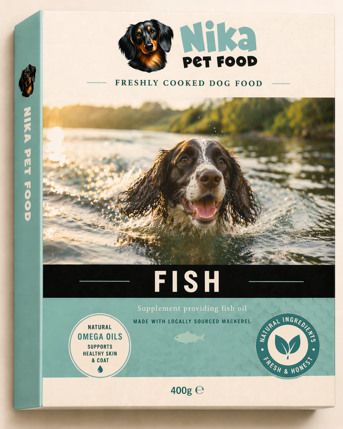 Fish topper for dogs by Nika Pet Food made with omega-rich fish