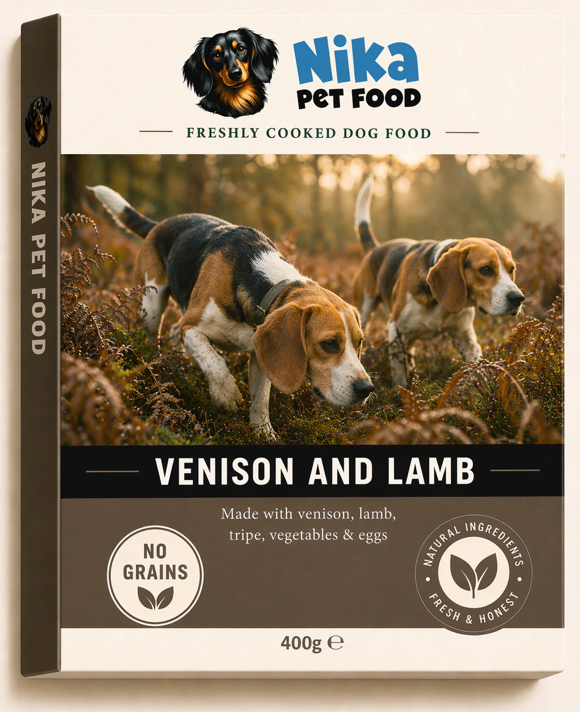 Venison and lamb dog food by Nika Pet Food