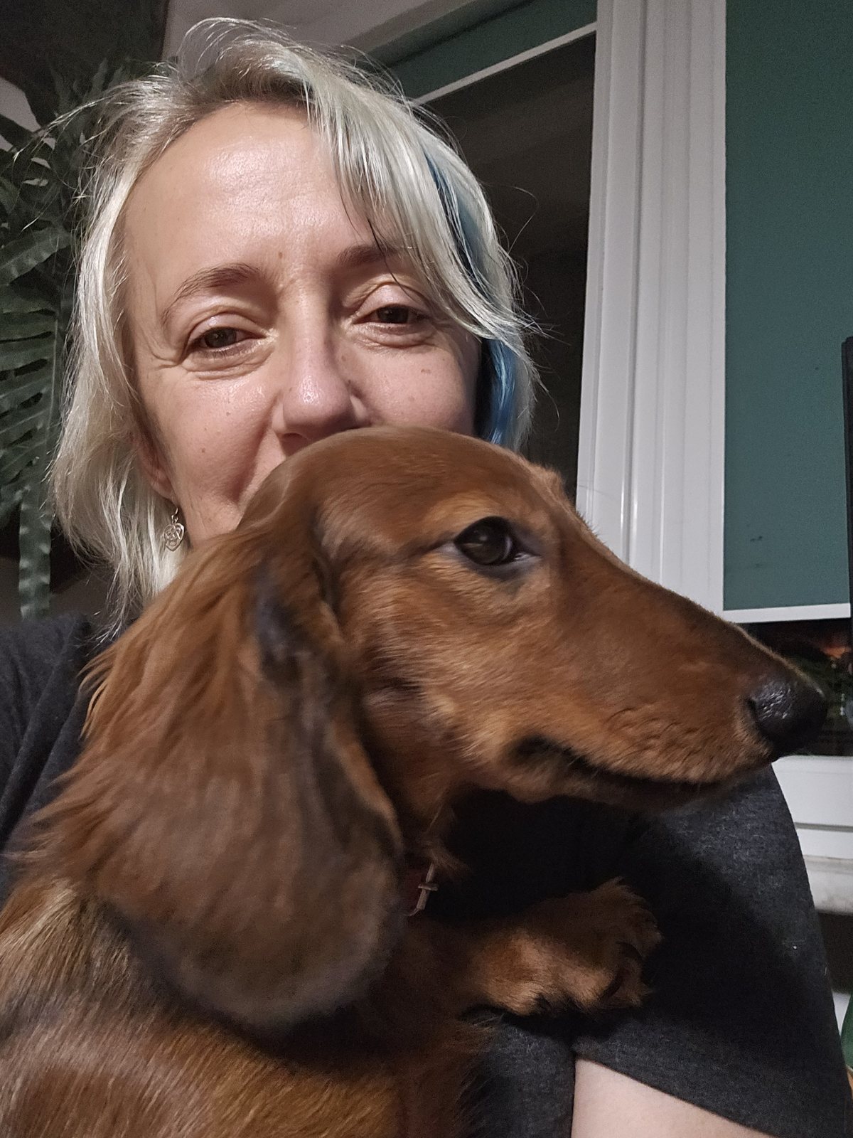 Monika with a dachshund, Nika Pet Food